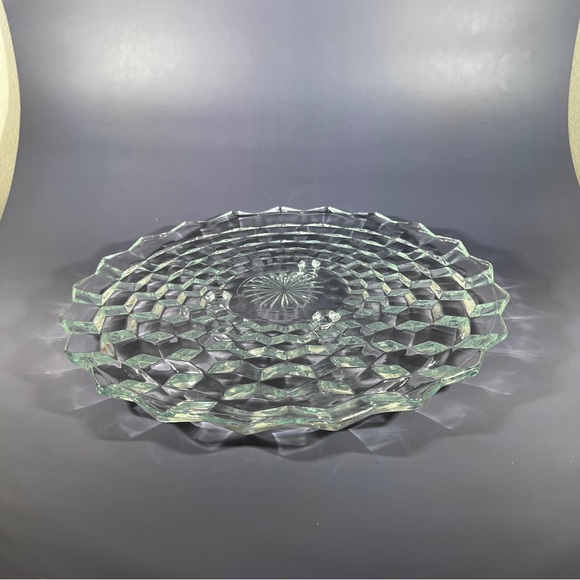 Vintage Fostoria American Pattern Footed Cake Plate Wedding Anniversary BDay - Picture 8 of 10